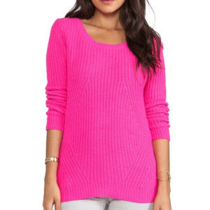 Splendid Hot Pink Nolita Rib Sweater